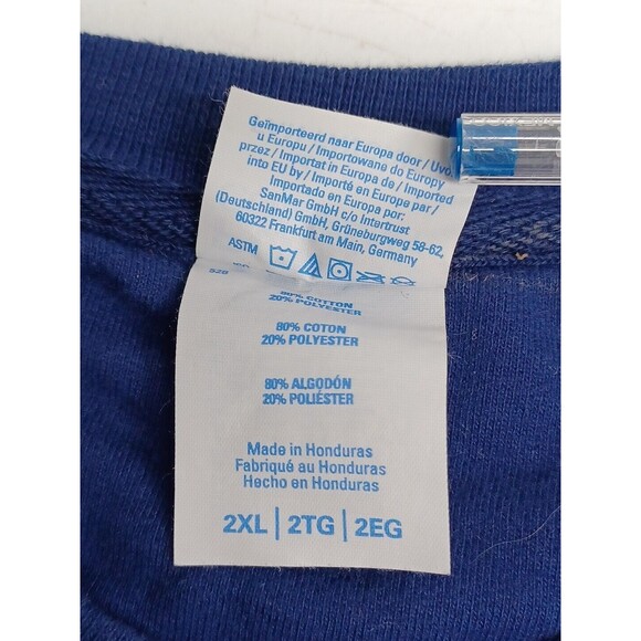 Port Company California Crewneck Sweater Mens 2XL Blue Surf Sun Palms Beach - Picture 7 of 7